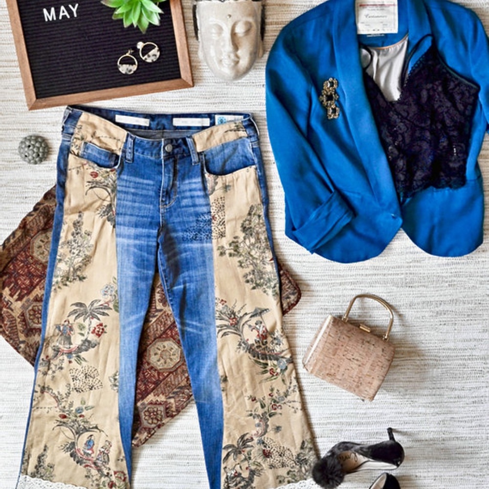 Upcycled Exotic Anthropologie  Jeans | Pilcro & The Letterpress 🌴 - Picture 4 of 4